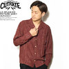 CUTRATE L/S SPLASHED PATTERN SHIRT -BURGUNDY-画像