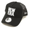 NEW ERA 9FORTY A-Frame トラッカー ビッグ ニューエラ ブラック × ホワイト 11557408画像