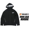 AND1 HOOK LOGO HOODIE black 8F301-08画像