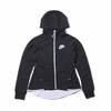 NIKE AS W NSW TCH FLC WR HOODIE FZ BLACK/WHITE 930760-011画像