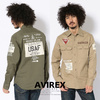 AVIREX CORDUR MIX TWILL KHAKI SHIRT 6185134画像