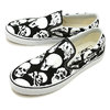 VANS SKULLS CLASSIC SLIP-ON BLACK/TRUE WHITE VN0A38F7H0B画像