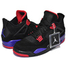 NIKE AIR JORDAN 4 RETRO NRG "RAPTORS" black/court purple AQ3816-065画像