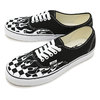 VANS AUTHENTIC CHECKER FLAME BLACK/T.WHITE VN0A38EMRX8画像