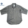 POST OVERALLS 2214 E-Z CRUZ HOUNDTOOTH FLANNEL SHIRT black x grey画像