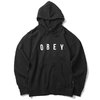 OBEY CUSTOM PIGMENT HOODED FLEECE "ANYWAY" (DUSTY BLACK)画像