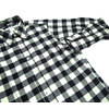 INDIVIDUALIZED SHIRTS L/S STANDARD FIT B.D. BUFFALOE FLANNEL CHECK SHIRTS black x white画像