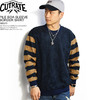 CUTRATE PILE BOA SLEEVE BORDER SHIRT -NAVY-画像