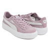 PUMA SUEDE PLATFORM WNS ELDERBERRY - PUMA SILVER 362223-11画像