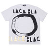 BLACK COMME des GARCONS FOIL PRINT TEE (1 HOLE) WHITE画像