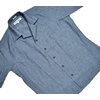 INDIVIDUALIZED SHIRTS SHORT SLEEVE ATHLETIC FIT CHAMBRAY CAMP COLLAR SHIRTS indigo画像