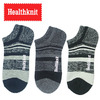 Healthknit MIXボーダー ソックス 3P 底パイル 191-3504画像