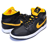 NIKE AIR JORDAN 1 MID SE black/university gold-white CI9352-001画像