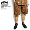 LEFLAH TIGER PATTERN DENIM CARGO SHORTS -BROWN-画像