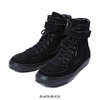 CHORD NUMBER EIGHT SUEDE ZIP SNEKAER BLACK/BLACK CHA1-01K5-HW02画像