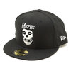 NEW ERA 59FIFTY MISFITS CAP BLACK 12110816画像