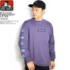 BEN DAVIS BOX LOGO EMBROIDERY L/S TEE -PURPLE- C-9780034画像