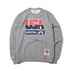 Mitchell & Ness 1992 TEAM USA BASKETBALL LOGO CREW GREY HEATHER BMFCCW18133画像