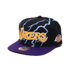 Mitchell & Ness LIGHTNING SNAPBACK LOS ANGELES LAKERS PATTERN BLACK 6HSSEF18026-LAL画像