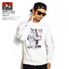 BEN DAVIS PRINT LONG SLEEVE TEE -WHITE- BDZ9-1000C画像