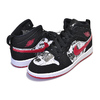 NIKE JORDAN 1 MID SE (PS) black/gym red-white BQ6932-061画像