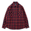 APPLEBUM Navy Red Check Nel Shirt NAVY画像