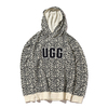 UGG Logo Hoodie Sweatshirt Print OFF WHITE/ BLACK 1116670-OWBK画像