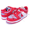 NIKE DUNK LOW LTHR OFF-WHITE university red/university red CT0856-600画像