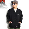 BEN DAVIS LOGO PRINT COACH JACKET -BLACK- G-0380008画像