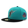 NEW ERA FLORIDA MARLINS 1997 WORLD SERIES 59FIFTY TEAL BLACK FUFNE219617画像