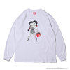 COCA-COLA x BETTY BOOP™ L/S T-SHIRT WHITE BK-84画像