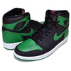 NIKE AIR JORDAN 1 HI OG black/pine green-white-gym 555088-030画像