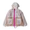 NIKE AS W NSW ICN CLSH JKT WVN PALE IVORY/SHIMMER/FIRE PINK CJ2296-110画像