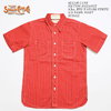 SUGAR CANE FICTION ROMANCE 8.5oz. RED WABASH STRIPE S/S WORK SHIRTS SC38452画像