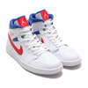 JORDAN BRAND WMNS AIR JORDAN 1 MID WHITE/UNIVERSITY RED-GAME ROYAL BQ6472-164画像