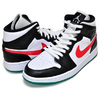 NIKE WMNS AIR JORDAN 1 MID black/university red-white BQ6472-063画像