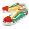 VANS ANAHEIM FACTORY OLD SKOOL 36 DX OG RED/OG EMERALD/OG YELLOW VN0A38G2XFM画像