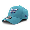 NEW ERA CHARLOTTE HORNETS 9FORTY ADJUSTABLE CAP TEAL NR11405615画像