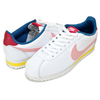 NIKE WMNS CLASSIC CORTEZ LEATHER summit white/coral stardust 807471-114画像