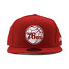 NEW ERA PHILADELPHIA 76ERS 9FIFTY SNAPBACK CAP RED NE33705画像