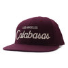 HOOD HAT LOS ANGELES CALABASAS SNAPBACK CAP MAROON画像