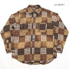 SUGAR CANE PATCHWORK CHECK L/S WORK SHIRT BLEACH WASH SC28542画像