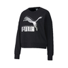 PUMA CLASSICS LOGO METALLIC CREW PUMA BLACK-METALLIC SILVER 597405-71画像