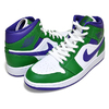 NIKE AIR JORDAN 1 MID aloe verde/court purple-white 554724-300画像