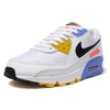 NIKE (WMNS) AIR MAX 90 WHITE/BLACK/PURE PLATINUM/SOLAR FLARE/ATOMIC PINK/ROYAL CZ3950-100画像