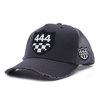 YOSHINORI KOTAKE CHECKER FLAG 444LOGO MESH CAP DARK GRAY画像