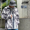 LEFLAH HAND PATTERN OPEN COLLAR LIGHT JACKET画像