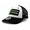 NEW ERA NASCAR MONSTER ENERGY 9FORTY TRUCKER MESH CAP WHITE BLACK NR70443445画像