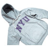 Champion C5-S104 CLASSIC COLLAGE REVERSE WEAVE P/O HOODIE "NYU" made in U.S.A. ox grey画像