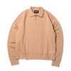 atmos OVERDYED HALF ZIP SWEAT BEIGE AT20-055-BEG画像